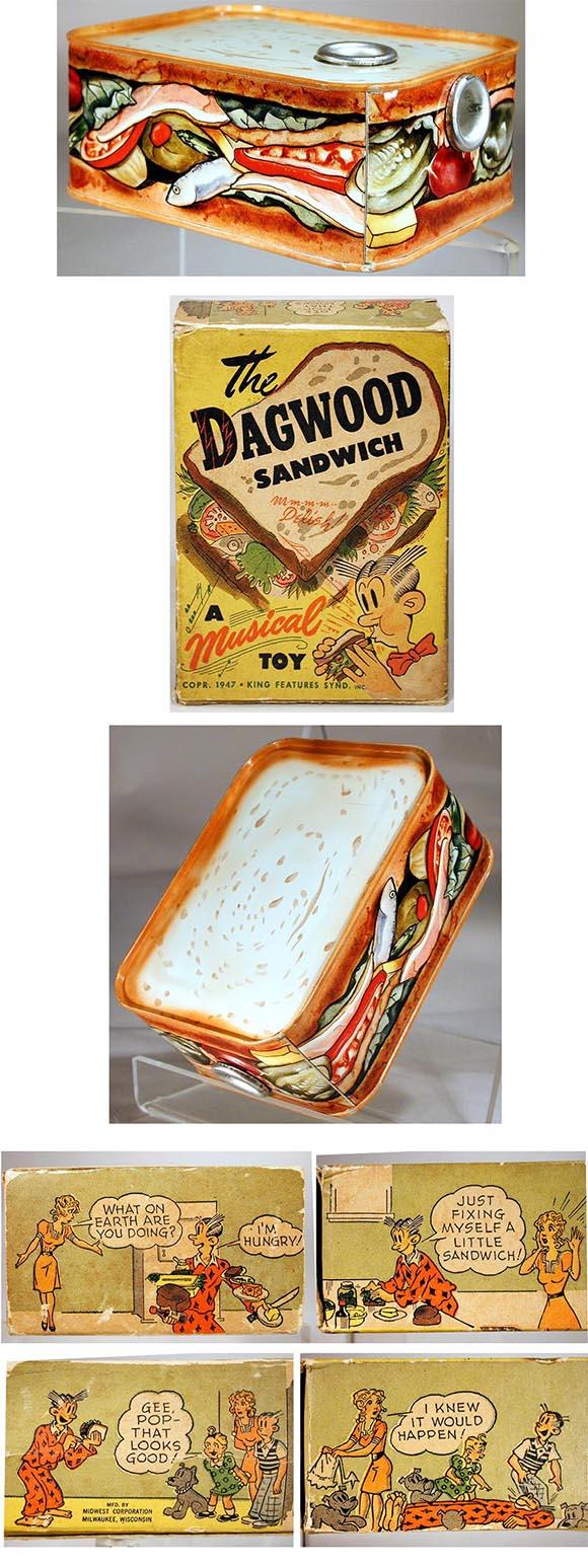 1947 Midwest Corp, The Dagwood Sandwich Musical Toy in Original Box